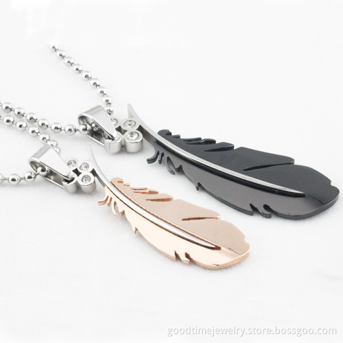 Fashion Feathered Metal Pendant (GSCP-009)